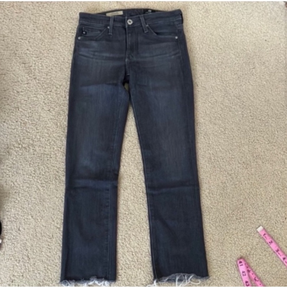AG Adriano Goldschmied The Harper Straight Leg Jeans, raw hem, 00-0, 23-24